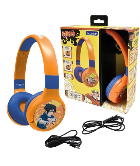 Casque 2 en 1 Bluetooth et Filaire confortable et pliable avec limitation de son Naruto