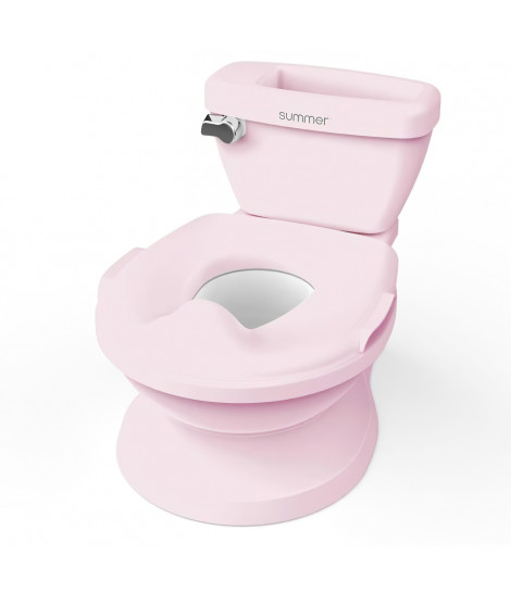 INGENUITY Mini Toilette fille avec Réducteur de Toilette enfant inclus, Chasse d'eau musicale
