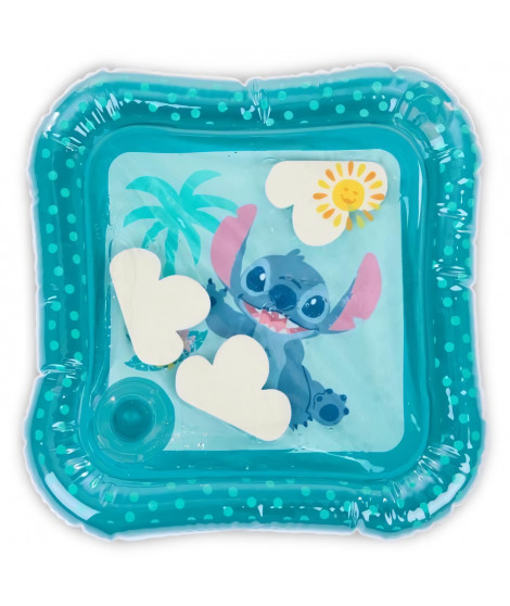 DISNEY BABY - STITCH - Tapis d'eau pour bébé, jeu sensoriel et d'éveil?, gonflable, facile a nettoyer, pliable, des la naissance