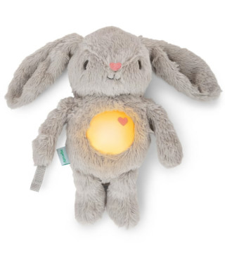 INGENUITY Veilleuse bébé, Doudou lapin, peluche Sylvie, réponds au pleurs de bébé, musicale, lumineuse, bruits blanc, et atta…