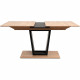 Table extensible - SORIA - Rectangulaire - 10 personnes - 160/200 x 76 x 90 cm - Noir / Chene artisan