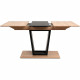 Table extensible - SORIA - Rectangulaire - 10 personnes - 160/200 x 76 x 90 cm - Noir / Chene artisan