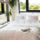 Couette spéciale câline - Tempérée - 140 x 200 cm - 250 g/m² - Blanc
