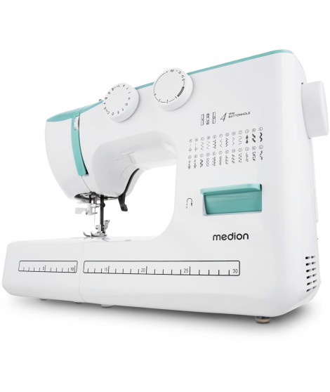 Machine a Coudre - MEDION - SM 60 - 62W - 24 Points + Points Doubles - 700 tr/min - LED - Turquoise