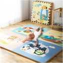 EVA mosaique tapis de sol en mousse pour bébé, tapis puzzles de jeu rampant chambre, animal Motif, 60 * 60 * 1,0 cm