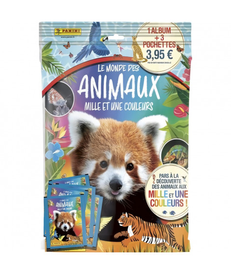 Pack de démarrage - PANINI - Animaux 2025 - Album + 3 pochettes - 15 stickers