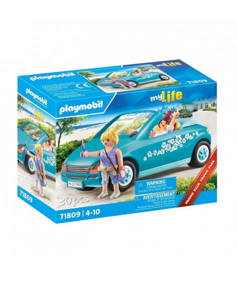 PLAYMOBIL 71809 Cabriolet, jeunes filles et accessoires