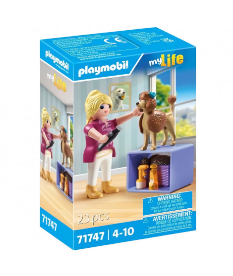 PLAYMOBIL 71747 Toiletteuse avec caniche et accessoires