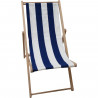 Chilienne agrafée - JARDIN PRIVE - Rayures - Bleu / Blanc