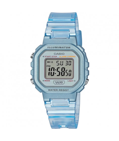 Montre Casio Vintage Femme Bleu et Transparent - CASIO - Quartz - Digital - Femme - Tendance - Fitness