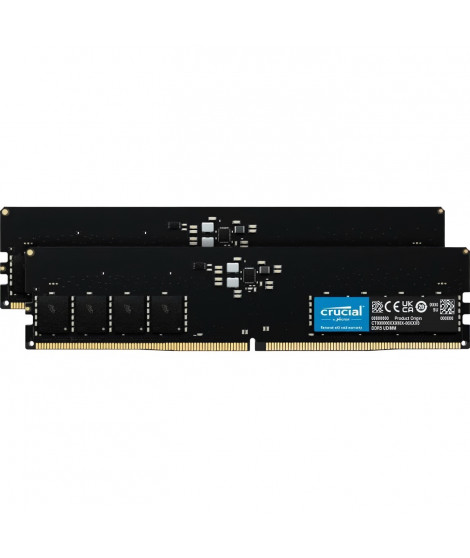 CRUCIAL Mémoire RAM DDR5 - Kit 128GB (2 x 64GO) - 5600 MT/s - CL46