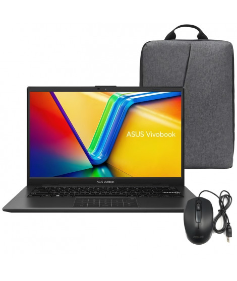 PC Portable ASUS VivoBook 14 S1404 | Win 11 - 14 FHD 60Hz - AMD Ryzen 5 7520U - RAM 16Go - 512Go SSD + Sacoche + Souris
