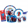 Lot vaisselle - FUN HOUSE - SPIDERMAN - Verre, assiette Ø22 cm et Ø16 cm, couverts, gourde et boite goûter