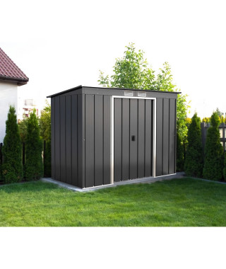 Abri de jardin - Métal - DURAMAX - 3,25 m² - 0,33 mm - Anthracite - DUECOPENT84PR