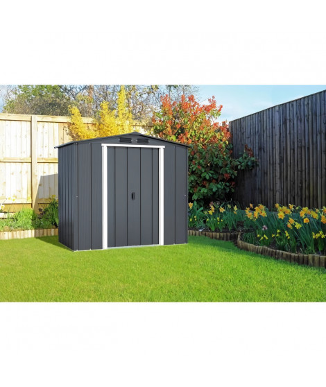 Abri de jardin - Métal - DURAMAX - 2,47 m² - 0,33 mm - Anthracite - DUECO64PR