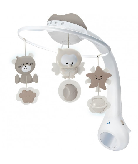 Mobile musical et projecteur - INFANTINO - Douce Nuit 3-en1 - Gris