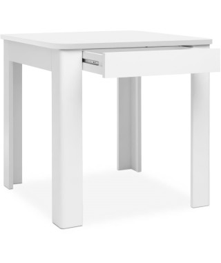 Table OSLO - Rectangulaire - 4 personnes - 80 x 77 x 80 cm - Blanc