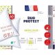 DODO - Lot de 2 oreillers moelleux - DUO PROTECT - 60 x 60 cm - 100 % Polyester VOLUPT'AIR - Blanc