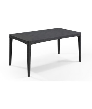 Table de jardin - rectangulaire - gris graphite - en résine - 6 personnes - Girona - Allibert by KETER
