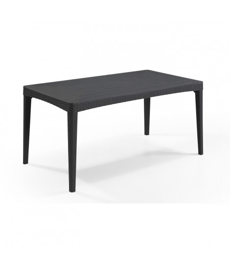 Table de jardin - rectangulaire - gris graphite - en résine - 6 personnes - Girona - Allibert by KETER
