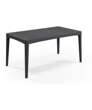 Table de jardin - rectangulaire - gris graphite - en résine - 6 personnes - Girona - Allibert by KETER