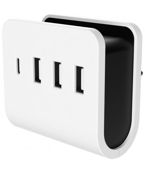 Chargeur mural - GAO - 4 ports USB (3 USB-A, 1 USB-C), charge rapide