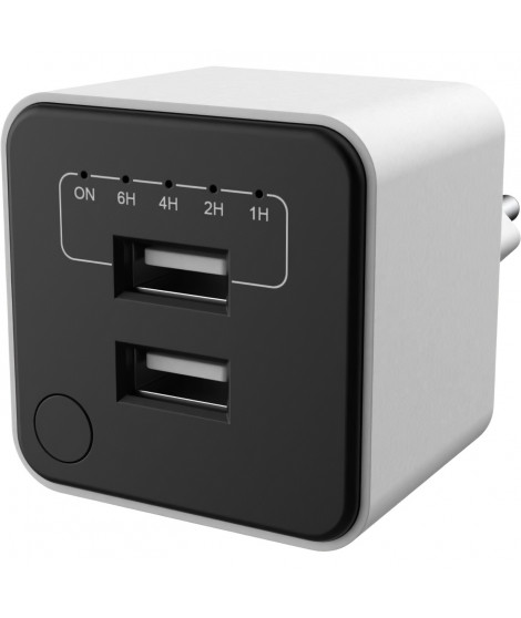 Double chargeur USB - GAO - Minuterie réglable, arret automatique