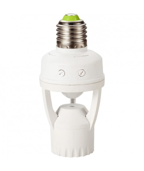 Douille E27 - GAO - Détecteur - 360°, durée ajustable, compatible LED/CFL