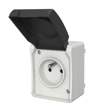 Prise 2P+T - GAO - Aquatop - IP54, étanche, résistant eau/poussiere