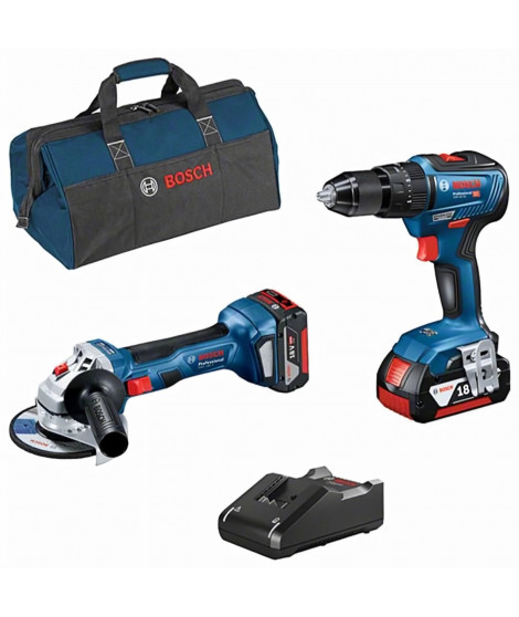KIT 2 Outils BOSCH GSR/GWS/GKS/GSA/GST + 2 x batterie 18V 4.0Ah Li-Ion - 0615990M4A