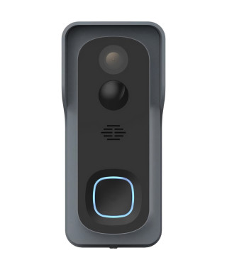 Kit Sonnette connectée + carillon - LINK2HOME - Wi-Fi, audio bidirectionnel, carillon sans fil