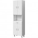ESSENTIEL - Colonne de salle de bain 4 portes - Blanc - L 50 cm