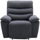 Fauteuil relax électrique - BLAKE - Tissu gris foncé - L 108 x P 96 x H 100 cm