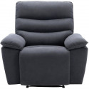 Fauteuil relax électrique - BLAKE - Tissu gris foncé - L 108 x P 96 x H 100 cm
