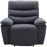 Fauteuil relax électrique - BLAKE - Tissu gris foncé - L 108 x P 96 x H 100 cm