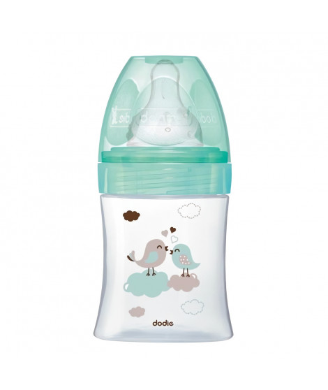 Dodie - Biberon Initiation+ Verre 150ml Vert Oiseaux
