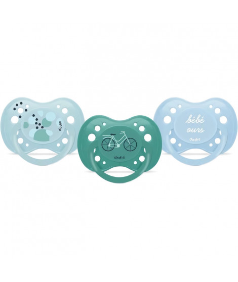 DODIE Lot de 3 Sucettes Anatomiques Jour +18 mois - Bébé Ours