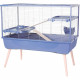 Cage rongeur surélevée - Zolux - Néolife - 2 étages pour lapin - 99 x 54 x 92 cm - Bleu