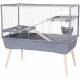 Cage rongeur surélevée - Zolux - Néolife - 2 étages pour lapin - 99 x 54 x 92 cm - Gris