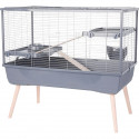 Cage rongeur surélevée - Zolux - Néolife - 2 étages pour lapin - 99 x 54 x 92 cm - Gris