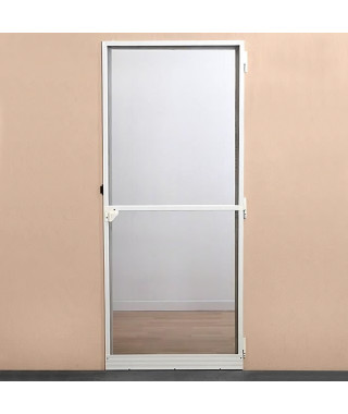 Moustiquaire porte battante  L100 cm x H220 cm - Aluminium blanc