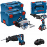 ensemble d'outils 18V GSB/GKS/GSA - BOSCH - avec 2 batteries 18V 5.5AH et 1 18V 4.0AH - chargeur - L-Boxx 0615990N38