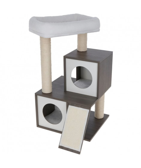 Arbre a chat - 48x44x86cm - Flair - KERBL - Blanc/gris - Sisal