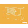 Clapier pour rongeur - KERBL - Fred - 100x45x62 cm