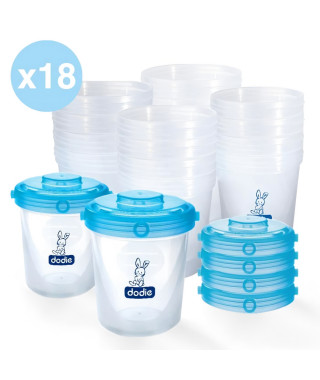 DODIE Lot de 18 pots repas