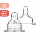 Dodie Biberon Sensation+ Anti-Coliques Tétines Plates Col Large Débit 3 +6m 2 tétines