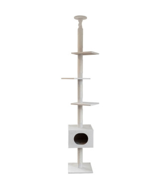 Arbre a chat - 38 x 38 x 240 a 260 cm - Ferdi - KERBL - Blanc - Sisal