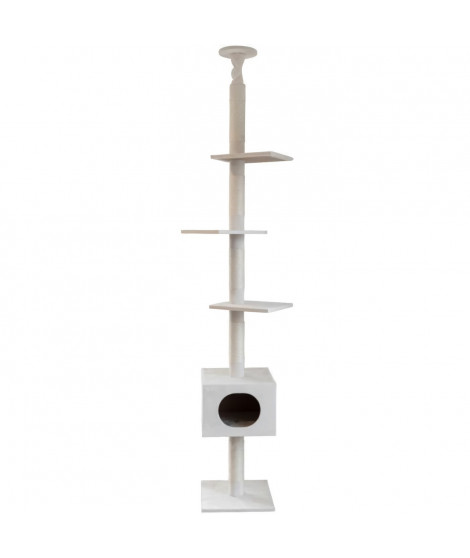 Arbre a chat - 38 x 38 x 240 a 260 cm - Ferdi - KERBL - Blanc - Sisal