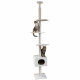 Arbre a chat - 38 x 38 x 240 a 260 cm - Ferdi - KERBL - Blanc - Sisal