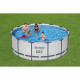 Kit Piscine hors sol tubulaire BESTWAY - Steel Pro Max - 396 x 122 cm - Ronde (Inclus pompe, echelle, bache et cartouche)